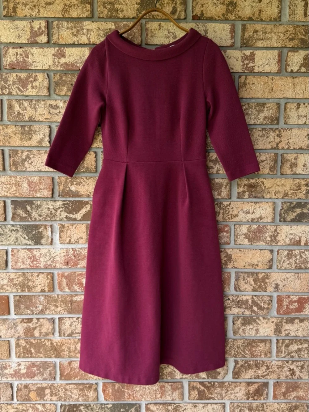 Boden Violet Ottoman Dress Women’s Size 6 Regular Ruby Color Pockets Beautiful! - Picture 1 of 11
